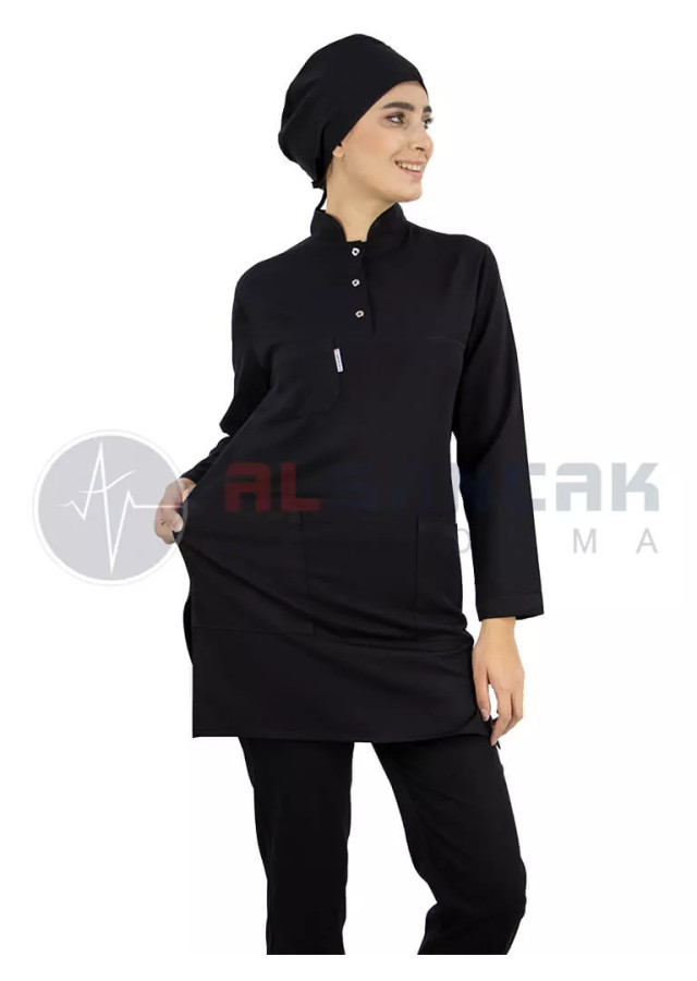 Kişiye Özel Üretim Likralı İnce Tesettür Hemşire Doktor Forma Takımı