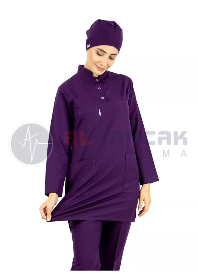 Kişiye Özel Üretim Likralı İnce Tesettür Hemşire Doktor Forma Takımı