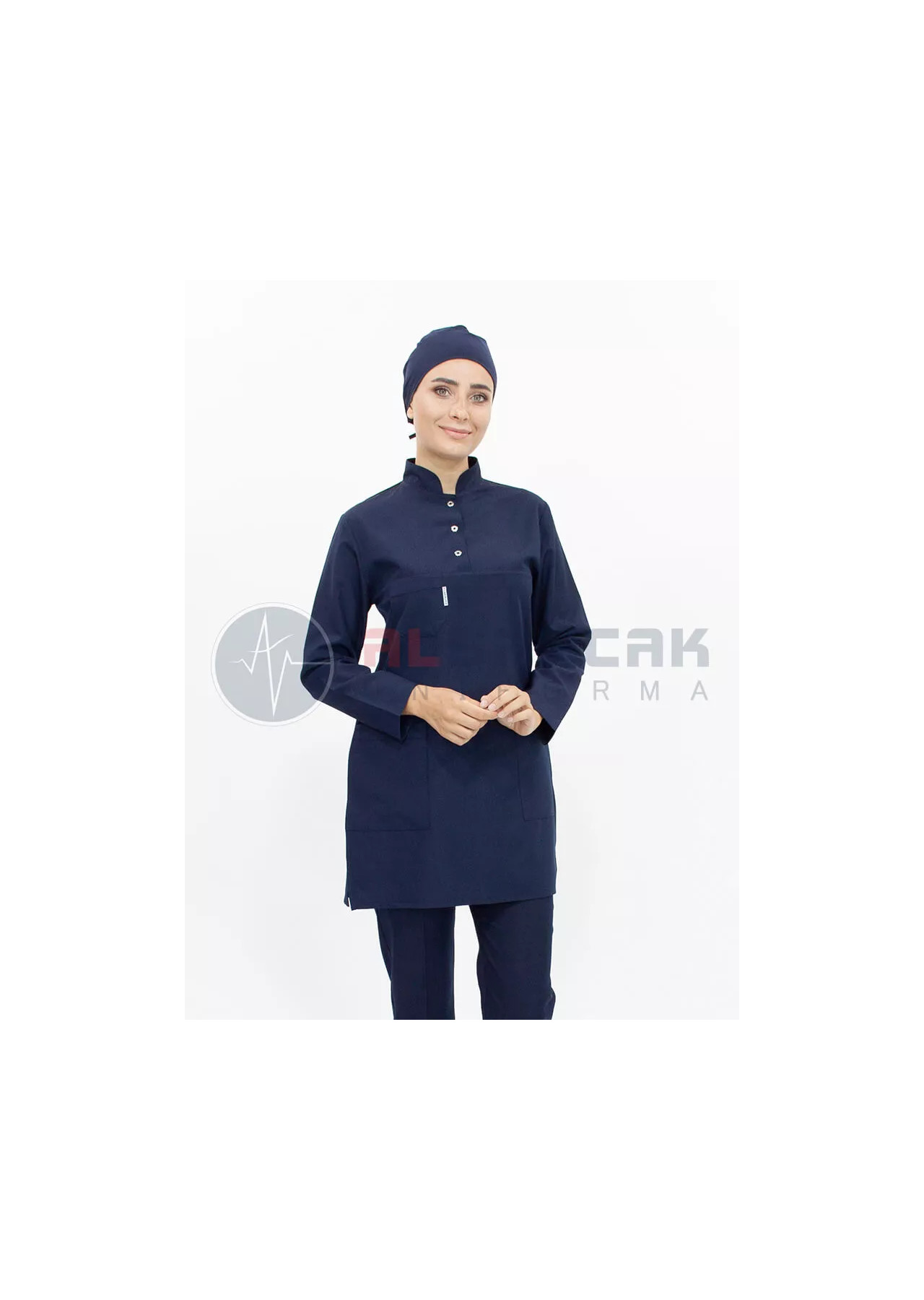 Kişiye Özel Üretim Likralı İnce Tesettür Hemşire Doktor Forma Takımı