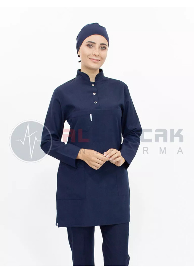 Kişiye Özel Üretim Likralı İnce Tesettür Hemşire Doktor Forma Takımı