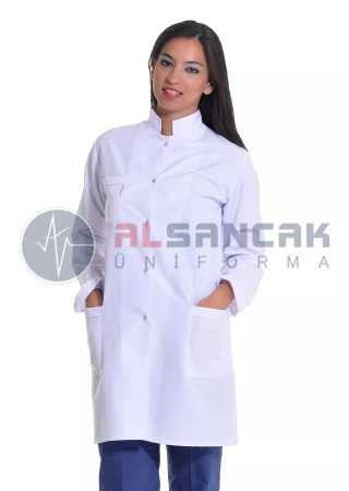 Kadın Hakim Yaka Uzun Kol Doktor Önlüğü