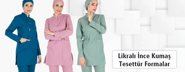 Likralı İnce Kumaş Tesettür Formalar